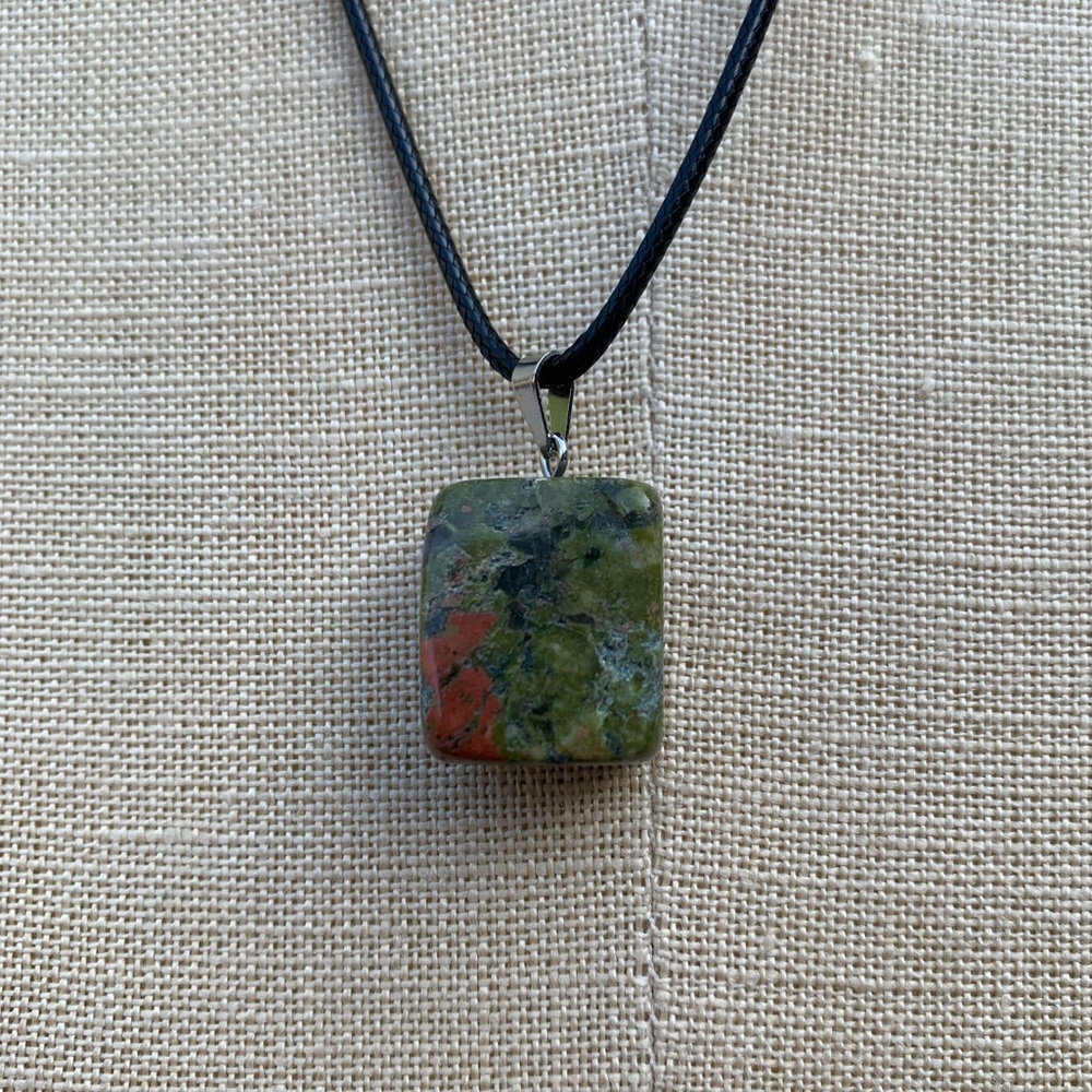 Handmade Genuine Stone Chunk Amulet Necklace - Picture 11 of 13